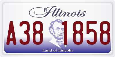 IL license plate A381858