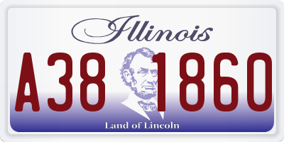 IL license plate A381860