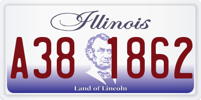 IL license plate A381862