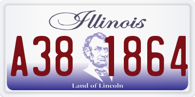 IL license plate A381864