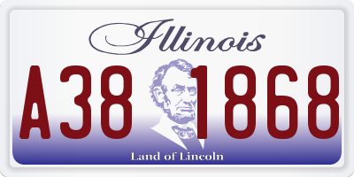 IL license plate A381868