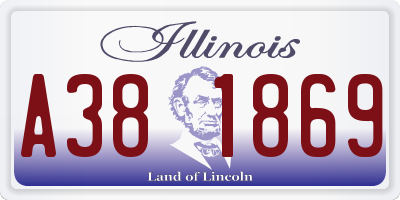 IL license plate A381869
