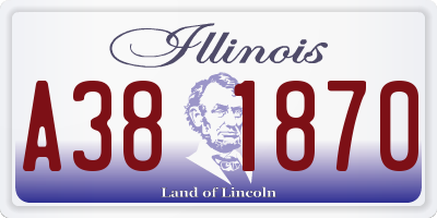 IL license plate A381870