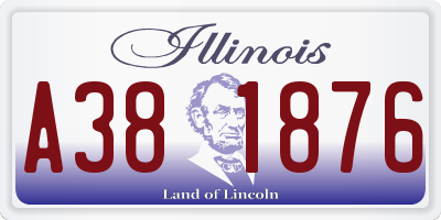IL license plate A381876