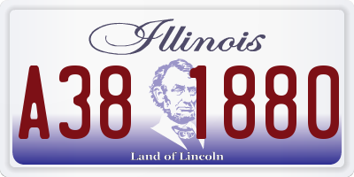 IL license plate A381880