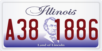 IL license plate A381886