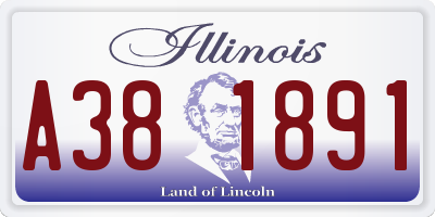 IL license plate A381891