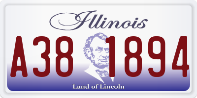 IL license plate A381894