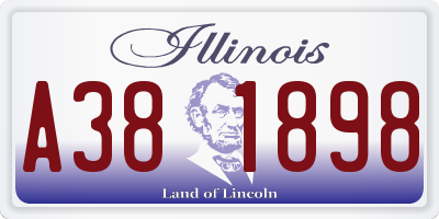IL license plate A381898