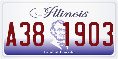IL license plate A381903