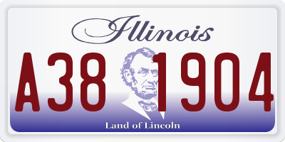 IL license plate A381904
