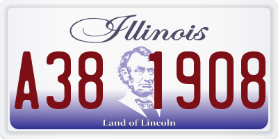 IL license plate A381908