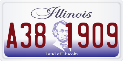 IL license plate A381909