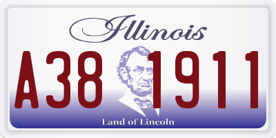 IL license plate A381911
