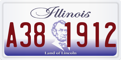IL license plate A381912