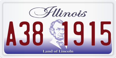 IL license plate A381915