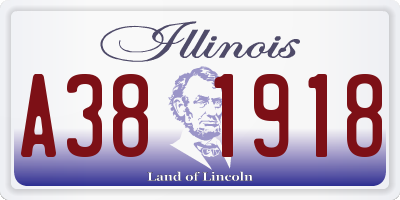 IL license plate A381918