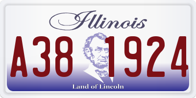 IL license plate A381924