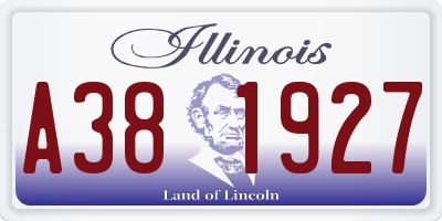 IL license plate A381927
