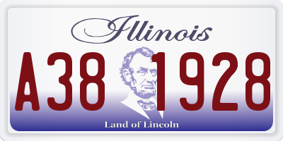IL license plate A381928