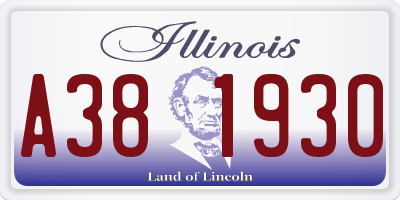 IL license plate A381930