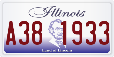 IL license plate A381933