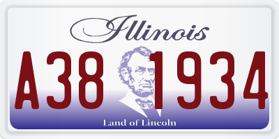 IL license plate A381934