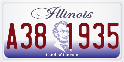 IL license plate A381935