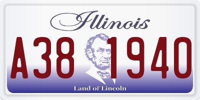 IL license plate A381940