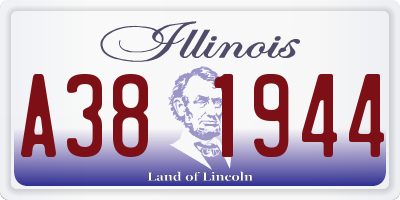 IL license plate A381944