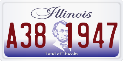 IL license plate A381947