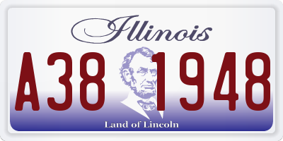 IL license plate A381948