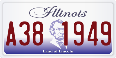 IL license plate A381949