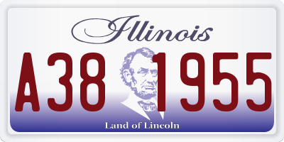 IL license plate A381955