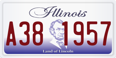 IL license plate A381957