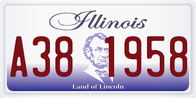 IL license plate A381958