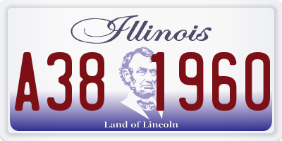 IL license plate A381960
