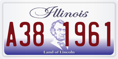 IL license plate A381961