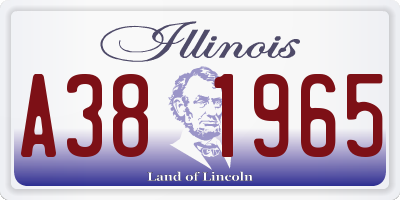 IL license plate A381965