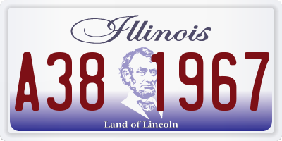 IL license plate A381967