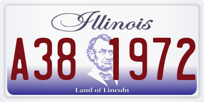 IL license plate A381972