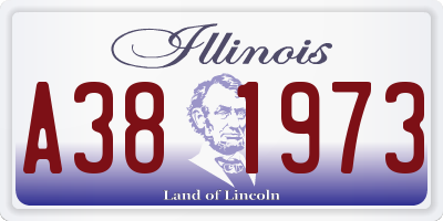 IL license plate A381973