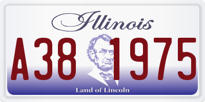 IL license plate A381975