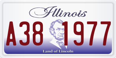IL license plate A381977