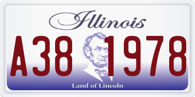 IL license plate A381978