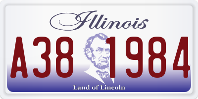 IL license plate A381984