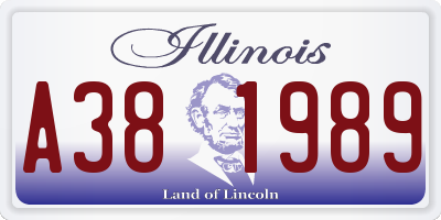 IL license plate A381989