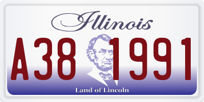 IL license plate A381991