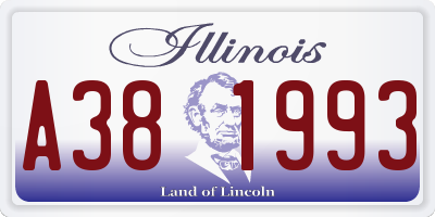 IL license plate A381993