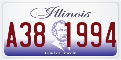IL license plate A381994